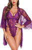 "Amour" Lace Robe Lingerie Set