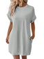 Aurelia | Round Neck Short Sleeve Mini Dress