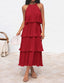 🌞 "Lola" Tiered Halter Dress