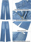 "Camryn" Wide-Leg Denim Trousers