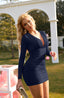 Zyvoria | Long Sleeve Ruched Bodycon Mini Dress