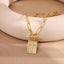 “Saint” Moissanite Cross Tag Necklace