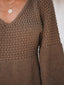 Novessi | Honeycomb Knit V-Neck Sweater Dress