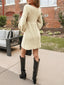 Novessi | Honeycomb Knit V-Neck Sweater Dress