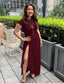 "Nadine" High Neck Draped Gown