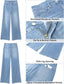 "Camryn" Wide-Leg Denim Trousers