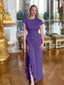 "Nadine" High Neck Draped Gown
