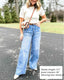 "Camryn" Wide-Leg Denim Trousers