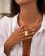 “Saint” Moissanite Cross Tag Necklace