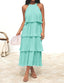 🌞 "Lola" Tiered Halter Dress