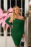 Velisse | Off-Shoulder Long Sleeve Ruched Party Mini Dress