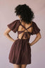 Mirelia | Babydoll Puff Sleeve Tie-Back Dress