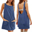 Clyora | Corduroy Overall Mini Dress with Pockets