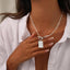“Saint” Moissanite Cross Tag Necklace