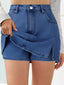 Reese | Split-Hem Denim Skort with Built-In Shorts