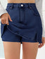 Reese | Split-Hem Denim Skort with Built-In Shorts