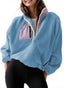 The "Cassie" Colorblock Fleece Pullover