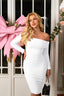 "Zara" One-Shoulder Ruched Mini Dress