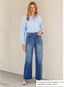 "Camryn" Wide-Leg Denim Trousers