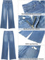 "Camryn" Wide-Leg Denim Trousers
