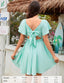 Liora | Knot Front Chiffon Mini Dress