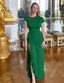 "Nadine" High Neck Draped Gown