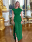 "Velise" Ruched High-Slit Maxi Dress