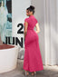 "Nadine" High Neck Draped Gown