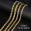 "Hawk" Rope Chain Gold Necklace
