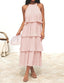 🌞 "Lola" Tiered Halter Dress
