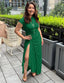 "Nadine" High Neck Draped Gown