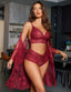 "Celeste" 3-Piece Lace Lingerie Robe Set