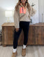 The "Cassie" Colorblock Fleece Pullover