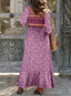 Nivaro | Boho Floral Maxi Dress