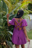 Mirelia | Babydoll Puff Sleeve Tie-Back Dress