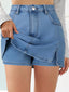 Reese | Split-Hem Denim Skort with Built-In Shorts