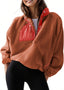 The "Cassie" Colorblock Fleece Pullover