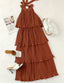 🌞 "Lola" Tiered Halter Dress