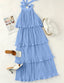 🌞 "Lola" Tiered Halter Dress