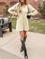 Novessi | Honeycomb Knit V-Neck Sweater Dress