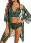 "Celeste" 3-Piece Lace Lingerie Robe Set