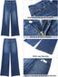 "Camryn" Wide-Leg Denim Trousers