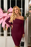 "Zara" One-Shoulder Ruched Mini Dress