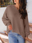 "Harlow" Waffle Knit Oversized Sweater