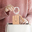 Neutral Beaded Card Case with Wristlet