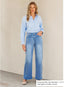 "Camryn" Wide-Leg Denim Trousers