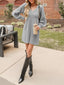 Novessi | Honeycomb Knit V-Neck Sweater Dress