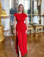 "Nadine" High Neck Draped Gown