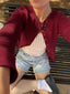 "Tavi" Ribbed Knit Button Cardigan