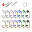 "Nova" Titanium Gem Nose Rings (Set)